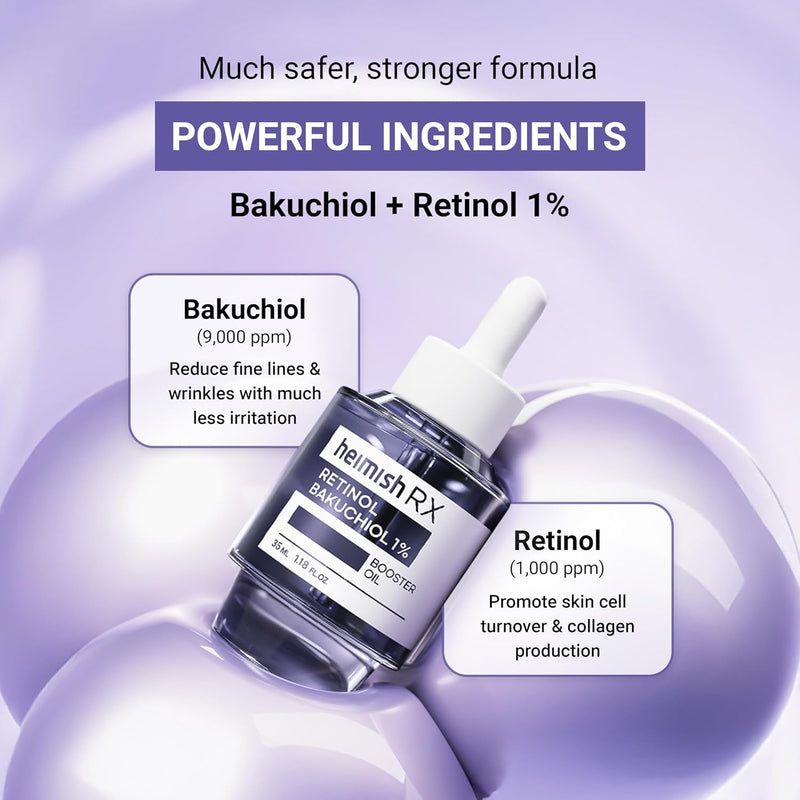 AsiaBeautyMall Heimish RX Retinol Bakuchiol 1% Booster Oil Serum Lavender