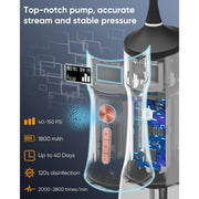 MySmile LP221 Cordless Professional Water Flosser with UVC Sterilizable Power Dental Flossers Dark Slate Gray Black,White,Pink