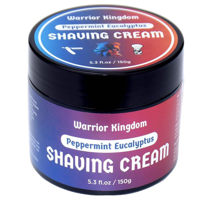 WhollyKaw WhollyKaw Warrior Kingdom Luxury Shaving Cream - Peppermint Eucalyptus Shaving Cream White Smoke