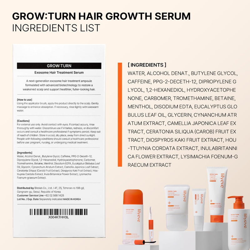 AsiaBeautyMall Lilyeve Grow Turn Exosome Brush Ampoule Hair Loss Treatment Misty Rose