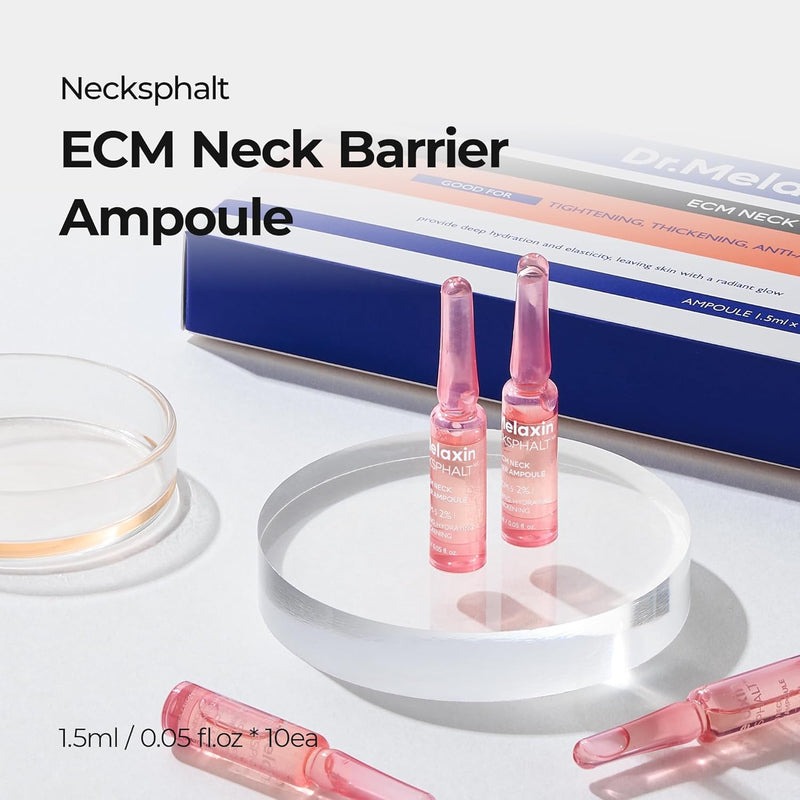 AsiaBeautyMall Dr. Melaxin Necksphalt ECM Neck Barrier Ampoule Neck Cream Lavender