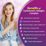 Nature Target Hydrolyzed Multi Collagen Peptides Powder, 1.1 LB Collagen Dark Magenta