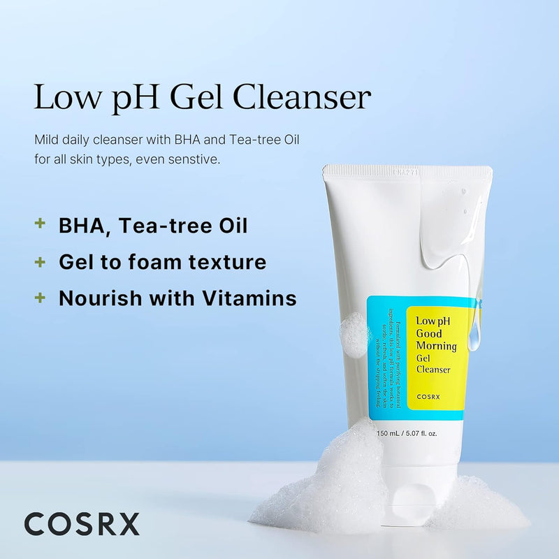 AsiaBeautyMall Cosrx Low pH Good Morning Gel Cleanser Face Cleanser Powder Blue