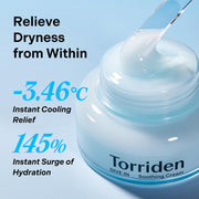 AsiaBeautyMall Torriden Dive In Low Molecular Hyaluronic Acid Soothing Cream Moisturizer Light Blue