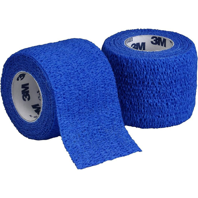 3M 3M Coban Self-Adherent Wrap / Cohesive Bandage, Blue (2 Inch x 5 Yards) Medical Tape & Bandages White Smoke