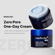 AsiaBeautyMall Medicube Zero Pore One Day Cream Moisturizer Lavender