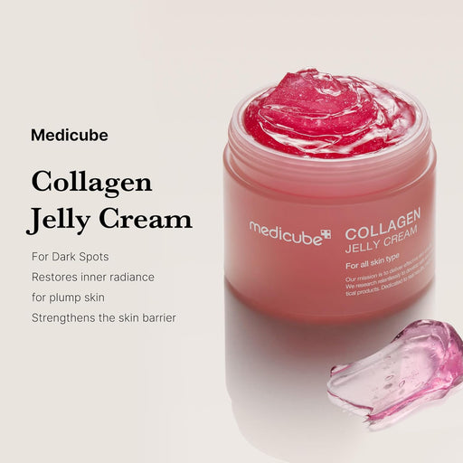 AsiaBeautyMall Medicube Collagen Jelly Cream Moisturizer Antique White