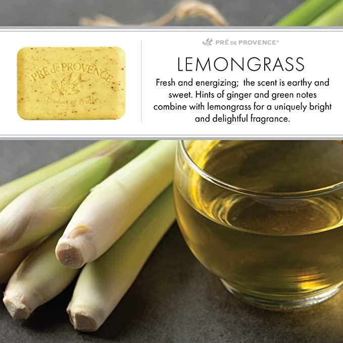 Pre De Provence Pre De Provence Lemongrass Shea Butter Enriched Vegetable Soap 150g Bar Soap Dark Olive Green