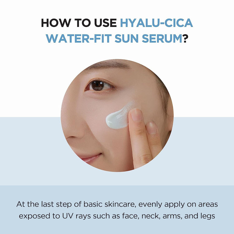 AsiaBeautyMall SKIN1004 Madagascar Centella Hyalu-Cica Water-Fit Sun Serum SPF50+ PA++++ (2-Pack) Sunscreen White Smoke