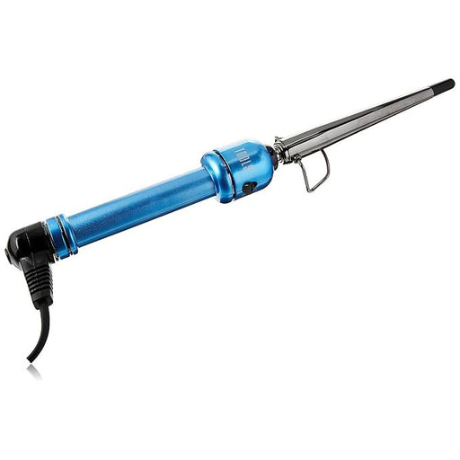VIP Extensions Hot Tools Blue Ice Titanium 3/4" Cone Curling Iron Hair Tools White Smoke