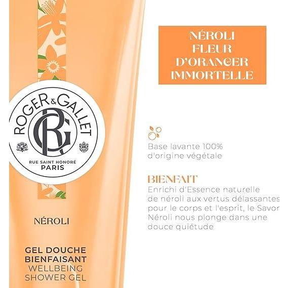 Roger & Gallet Roger & Gallet Neroli Shower Gel 6.7 oz Shower Gel Light Salmon