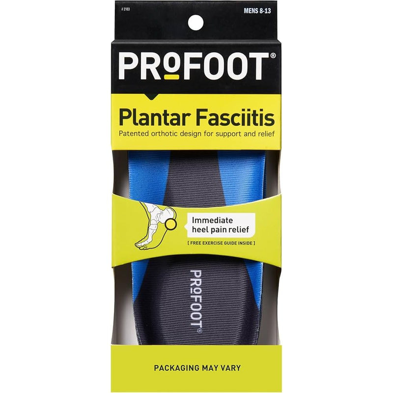 Profoot PROFOOT® Plantar Fasciitis Orthotic Insoles for Men - Sizes 8-13 (1 Pair) Insoles & Inserts Goldenrod