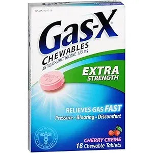 Gas-X Gas-X Antigas Chewable Tablets Extra Strength Cherry 18 tabs Medicine & Drugs White Smoke