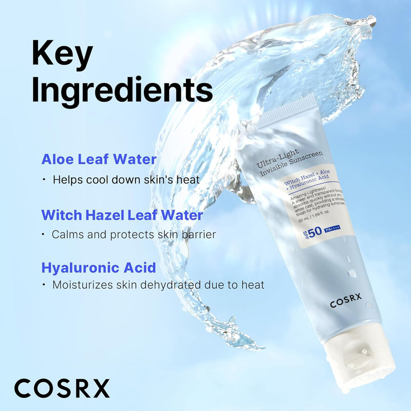 AsiaBeautyMall Cosrx Ultra-Light Invisible Sunscreen SPF50 PA++++ Sunscreen Lavender