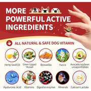 Nature Target Chicken Flavor Glucosamine Chews for Dogs & Cats, 120 Soft Chews Pet Vitamins Supplements White Smoke