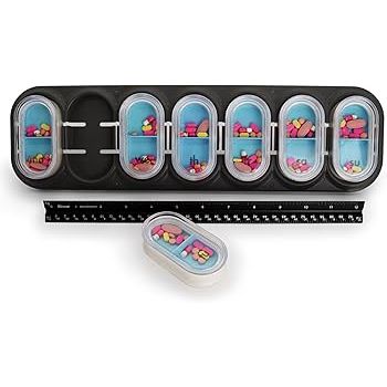Equadose Equadose Moisture-Proof Pill Organizer – Waterproof Aluminum Pill Case for Travel & Daily Use – Airtight Single Chamber Health Care White Smoke