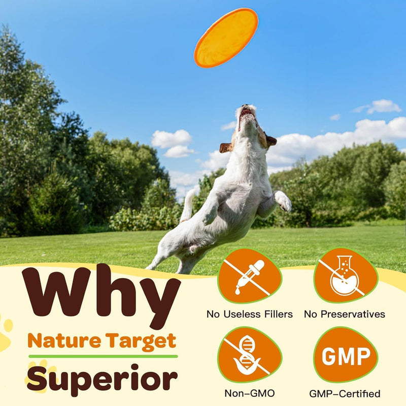 Nature Target Glucosamine Joint Supplement for Dogs & Cats, 90 Scoops Pet Vitamins Supplements Beige 90 SCOOPS
