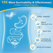 Nature Target 3-in-1 Digestive Health Probiotics, 100B CFUs, 90 Vegan Caps Probiotic Light Blue