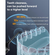 MySmile LP221 Cordless Professional Water Flosser with UVC Sterilizable Power Dental Flossers Dim Gray Black,White,Pink