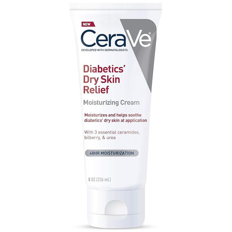 CeraVe CeraVe Diabetics Dry Skin Relief Moisturizing Cream 8 Oz Lotion & Moisturizer White Smoke