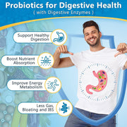 Nature Target 3-in-1 Digestive Health Probiotics, 100B CFUs, 90 Vegan Caps Probiotic White Smoke