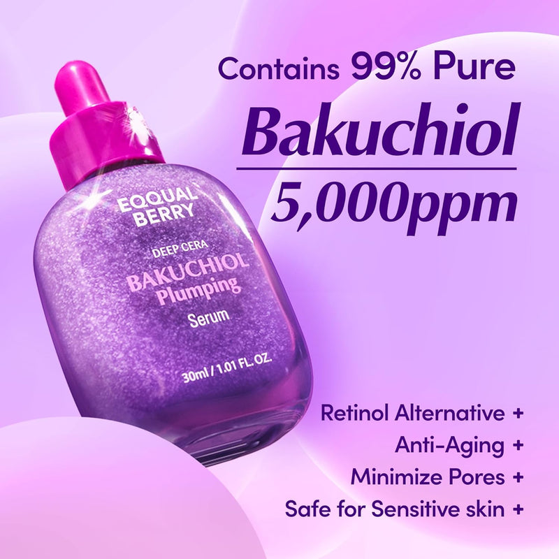AsiaBeautyMall EQQUALBERRY Deep Cera Bakuchiol Plumping Serum Serum Plum