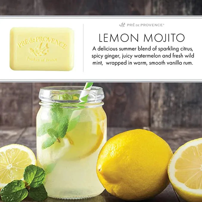 Pre De Provence Pre De Provence Lemon Mojito Shea Butter Enriched Vegetable Soap 150g Bar Soap Dark Khaki