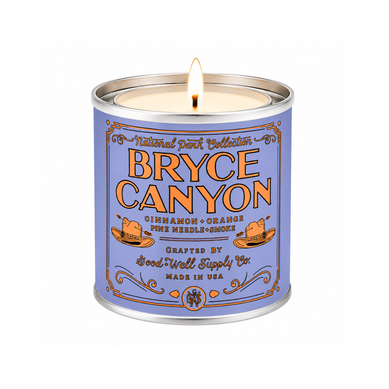 Good & Well Supply Co Bryce Canyon National Park Candle Candles White Smoke Half Pint / 8oz / Cotton Wick,Pint / 14oz / Cotton Wick