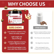 Nature Target Chicken Flavor Glucosamine Chews for Dogs & Cats, 120 Soft Chews Pet Vitamins Supplements White Smoke