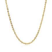 Bids.com 10K Yellow Gold Hollow Diamond Cut Rope Chain (2.00 mm) Necklaces White Smoke 16 / Yellow Gold,18 / Yellow Gold,20 / Yellow Gold,22 / Yellow Gold,24 / Yellow Gold
