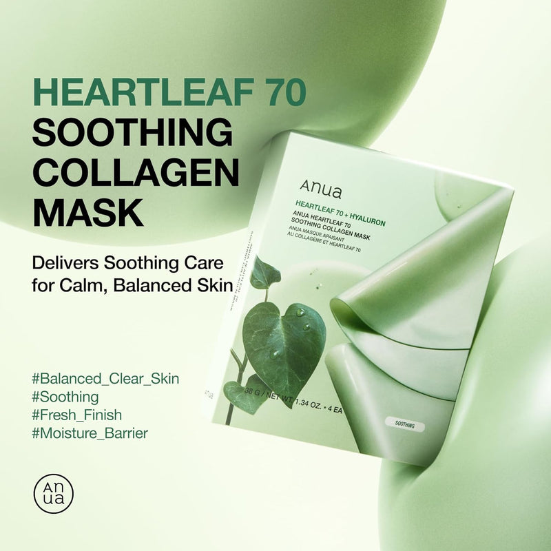 AsiaBeautyMall Anua Heartleaf 70 Soothing Collagen Mask Face Mask Seashell