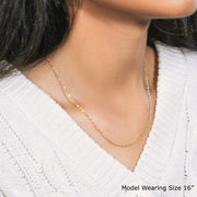 Bids.com 18k Yellow Gold Diamond Cut Cable Link Chain (1.10 mm) Necklaces Lavender 16 / Yellow Gold,18 / Yellow Gold
