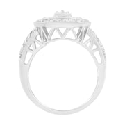 Bids.com .925 Sterling Silver Round and Baguette Diamond Cathedral Ring (0.75 Cttw, H-I Color, I2-I3 Clarity) - Size 7 Rings White Smoke 8 / White.Sterling Silver,6 / White.Sterling Silver,7 / White.Sterling Silver,7.5 / White.Sterling Silver,6.5 / White.Sterling Silver
