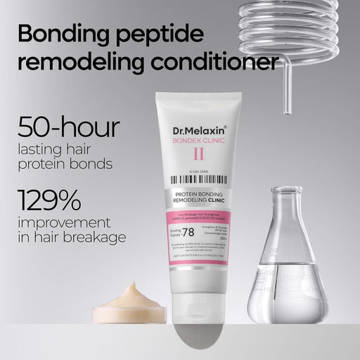 AsiaBeautyMall Dr. Melaxin Bondex Clinic II Protein Binding Remodeling Clinic Treatment Conditioner Light Gray