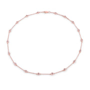 Bids.com 1.62 Carat Genuine Morganite .925 Sterling Silver Necklace Necklaces White Smoke size 18.00