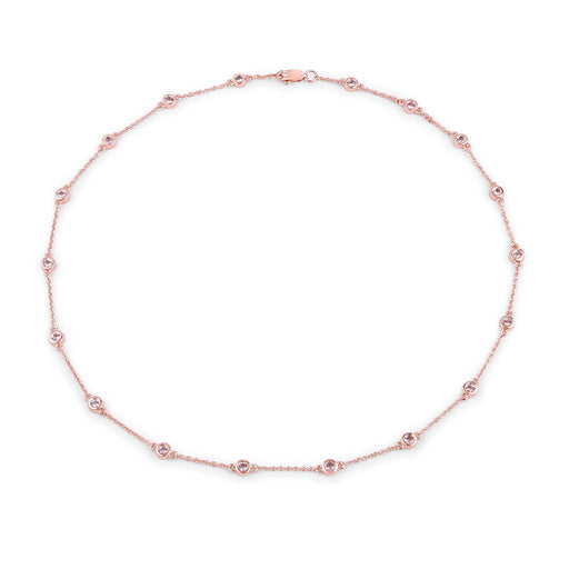 Bids.com 1.62 Carat Genuine Morganite .925 Sterling Silver Necklace Necklaces White Smoke size 18.00
