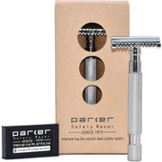 Parker Parker 68S Stainless Steel Handle Open Comb Head Safety Razor Safety Razor Tan
