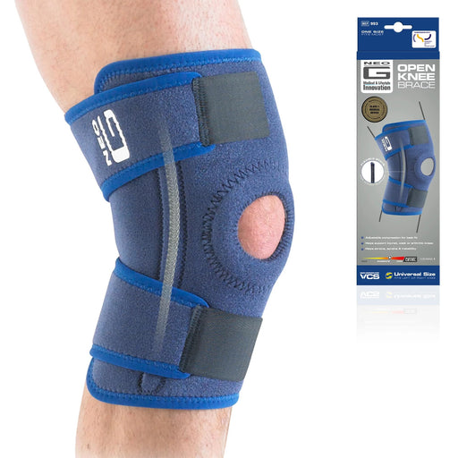 Neo G Neo G Adjustable Open Knee Support, Universal One Size (OSFA) Supports & Braces White Smoke