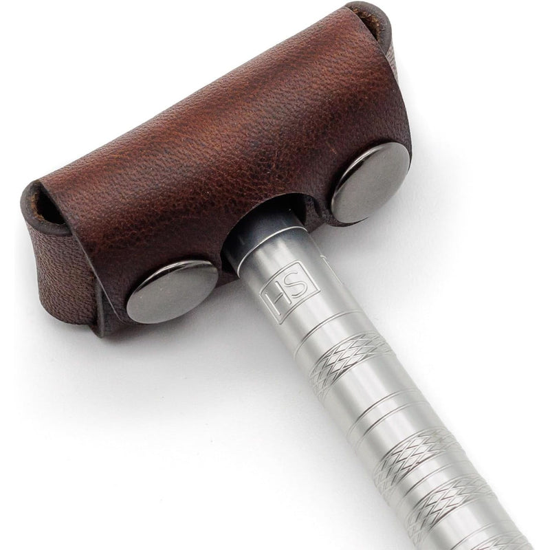 Henson Henson Brown Leather The Henson Razor Head Cover Razor Head Cover White Smoke