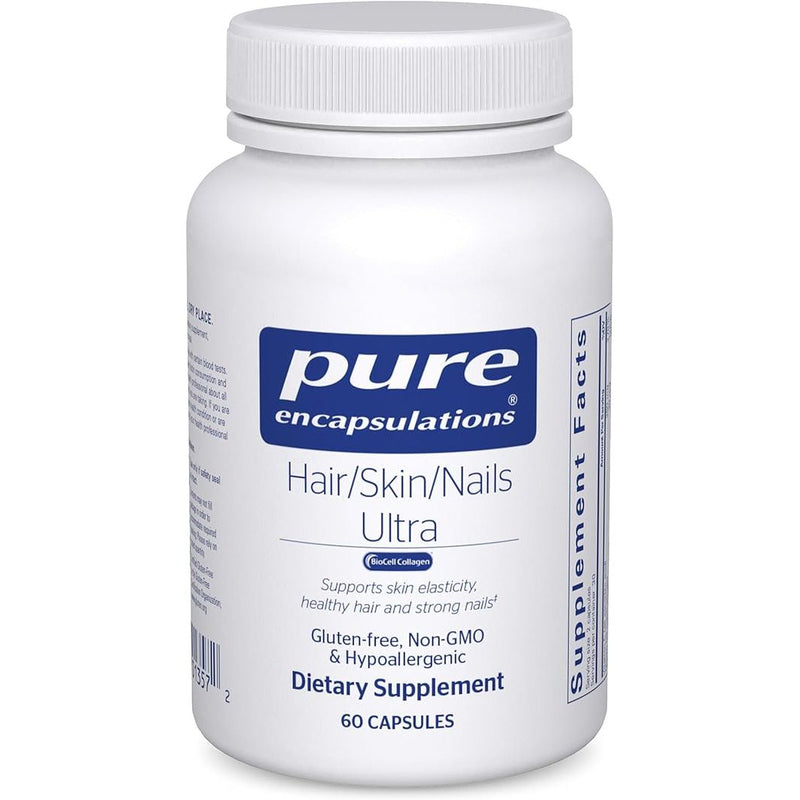 Pure Encapsulations Pure Encapsulations Hair/Skin/Nails Ultra – Advanced Beauty Supplement with Biotin & Collagen - 60 Capsules Vitamins & Supplements White Smoke