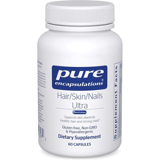 Pure Encapsulations Pure Encapsulations Hair/Skin/Nails Ultra – Advanced Beauty Supplement with Biotin & Collagen - 60 Capsules Vitamins & Supplements White Smoke
