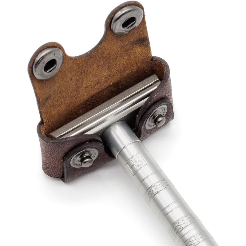 Henson Henson Brown Leather The Henson Razor Head Cover Razor Head Cover White Smoke