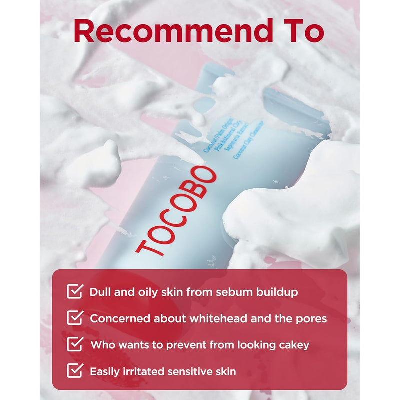 AsiaBeautyMall TOCOBO Coconut Clay Cleansing Foam Face Cleanser Lavender