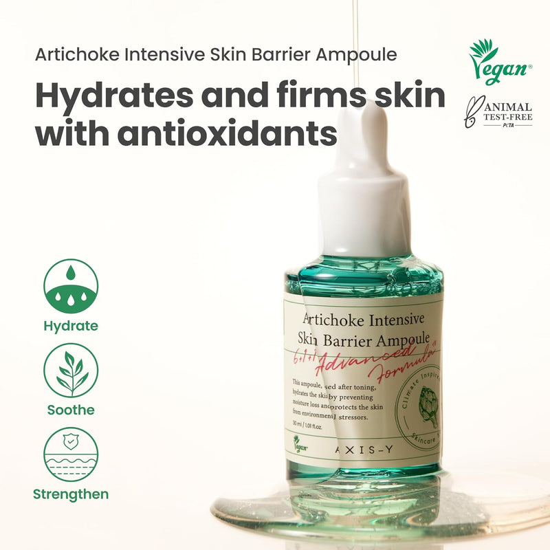 AsiaBeautyMall AXIS-Y Artichoke Intensive Skin Barrier Ampoule Serum White Smoke