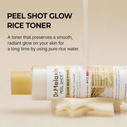 AsiaBeautyMall Dr. Melaxin Peel Shot Glow White Rice Toner Toner Lotion Light Gray