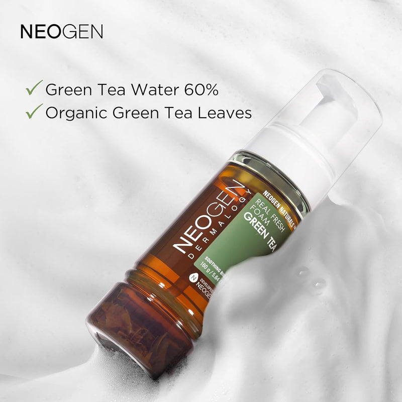 AsiaBeautyMall NEOGEN Dermalogy Real Fresh Foam Green Tea Face Cleanser Lavender