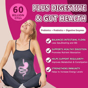 Nature Target Women's Urinary Health Probiotics, 60B CFUs, 90 Vegan Caps Probiotic Maroon