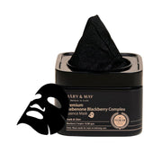 AsiaBeautyMall Mary & May Premium Idebenone Blackberry Complex Essence Mask Face Mask White Smoke