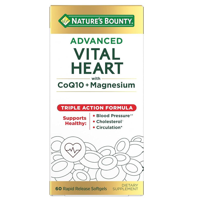 Nature's Bounty Nature's Bounty Advanced Vital Heart -- 60 Rapid Release Softgels Vitamins & Supplements White Smoke