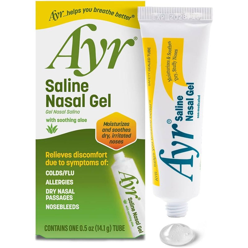 Ayr Ayr Saline Nasal Gel Tube 0.5 oz Respiratory Care White Smoke